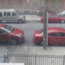 THREE RED CARS